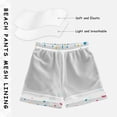 thumbnail image 3 of FORMRS Boys Swim Trunks Quick Dry Mesh Liner Boardshorts Sizes XS-XL, White Retro Pattern, 3 of 7