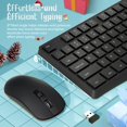 thumbnail image 2 of Combo de teclado y ratón inalámbricos Lovaky de tamaño completo, negro, 2 of 7