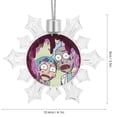 thumbnail image 2 of Rick And Morty Snowflake Pendant Christmas Party Decorations Snowflake Ornaments for Winter Christmas Tree Window Decor, 2 of 6