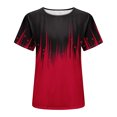 thumbnail image 5 of Patlollav Women Tshirts Under $10, Tops for Womens 2024 Summer Casual Fashion Print T-Shirt Short-Sleeve Crew-Neck Top/Shirt, 5 of 6