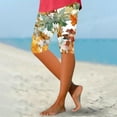thumbnail image 1 of LOVZFMLL Capris d'Été Taille Haute pour Femmes Imprimés Assortis Ajustés Yoga Gym Multicolore S, 1 of 5
