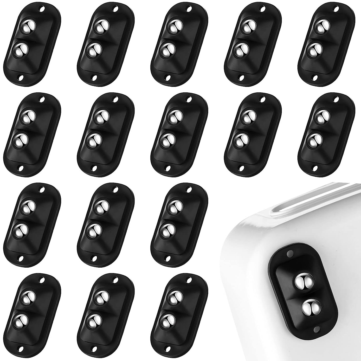 24 Pcs Mini Caster Wheels Self Adhesive Caster Wheel Double Bead Mini ...