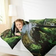 thumbnail image 4 of Manfei Kids Nature Jungle Bedding Comforter Set, Green Plant Botanical Twin Comforter Sets, Tree Leaf Reversible Bedding Set, Lightweight Room Decor, 2-Piece, 4 of 8