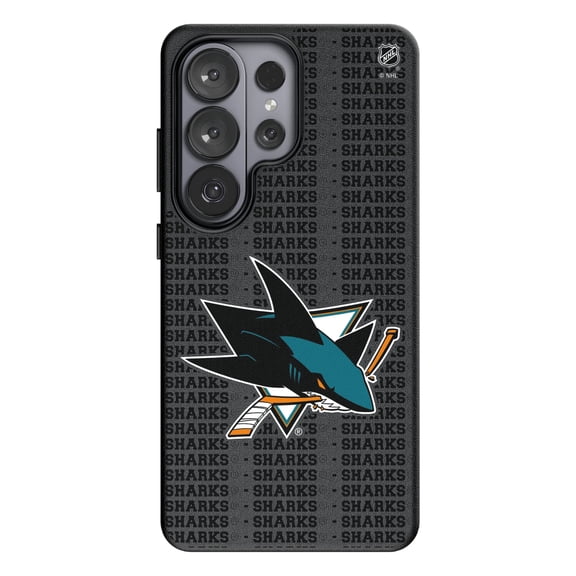 Keyscaper San Jose Sharks Text Backdrop Galaxy Magnetic Bump Case