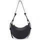 thumbnail image 1 of Bolso Hombro Con Forma Media para Mujer Piel Sintética Color Sólido para (negro), 1 of 9
