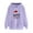 Purple, variant on Wancir Merry Christmas Tree Striped Splicing Hoodie Shirt Blouse for Women Christmas Color Block T Shirt Top