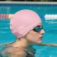 thumbnail image 3 of Silicone Swim Cap for Long & Curly Hair - Comfortable Waterproof Swimming & Shower Cap for Women & Men | Protects Hairstyles While Swimming, 3 of 6