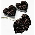 thumbnail image 5 of Inkdotpot Real Rose Gold Foil Thanks From The New Wedding Tags Favor Hang Paper Tags 50 Pieces, 5 of 6