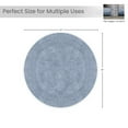 thumbnail image 3 of HOME WEAVERS WaterFord Collection Bathroom Rug 100% Cotton Tufted Round Shape Bathroom Rug, Soft & Absorbent Bath Rugs, Non-Slip Bath Rug, Machine Wash Dry Bath Mats - 22" Round, Blue, 3 of 9