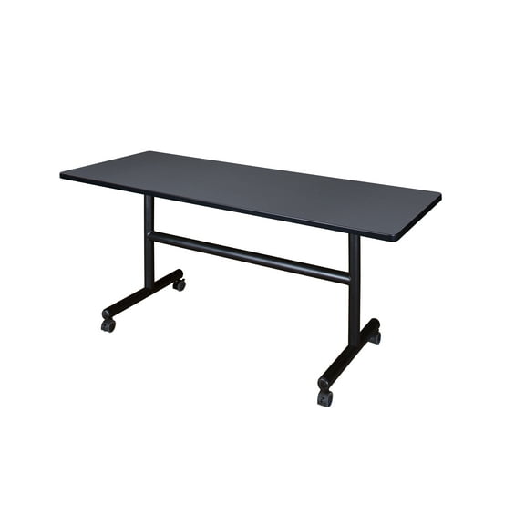 Regency Kobe 60" Flip Top Mobile Training Table- Grey