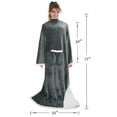 thumbnail image 4 of Catalonia Wearable TV Blanket with Sleeves Arms Warm Micro Plush Sherpa Fleece for Adult Large Wrap Throw Robe 72 x 55”, 4 of 7