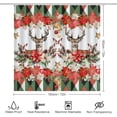 thumbnail image 2 of Merry Christmas Deer 4 Pieces Shower Curtain Set,Winter New Year Xmas Bells Tree Snowflakes Non-Slip Rugs Toilet Lid Cover Bath Mat and Bathroom Curtain, 2 of 8