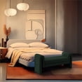 thumbnail image 5 of Meridian Furniture Stylus Green Fabric Bench, 5 of 5