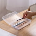 thumbnail image 7 of Dengjunhu Plastic Pencil Box, Large Capacity Pencil Case, Pencil Boxs for Kids Adults, Hard Crayon Box Storage with Snap-Tight Lid for School Office Supplies, 7 of 7