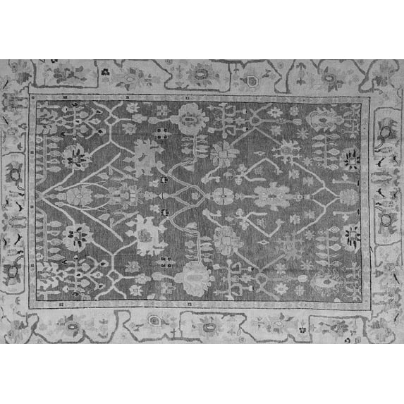 Ahgly Company Indoor Rectangle Abstract Gray Modern Area Rugs, 2' x 5'