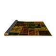 thumbnail image 2 of Ahgly Company Indoor Round Patchwork Yellow Transitional Area Rugs, 4' Round, 2 of 4