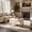 Ivory, variant on Christopher Knight Home Tufted Boucle Upholstered Ottoman with Rubberwood Legs, Ivory