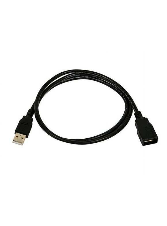Monoprice USB 2.0 Extension Cable - 3 Feet - Black | Type-A Male to USB Type-A Female, 28/24AWG, Gold Plated Connectors
