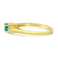 thumbnail image 4 of 14k Yellow Gold Round Emerald And Diamond Ring, 4 of 6
