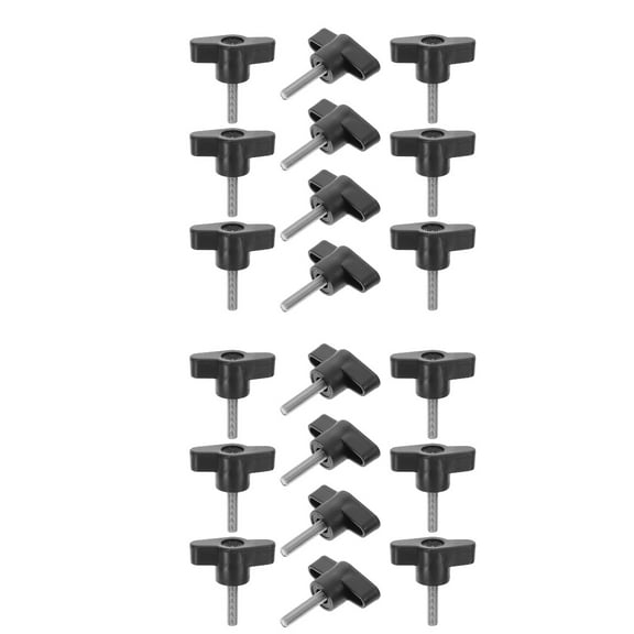 Set of 2 Hand Screw Thumb Bolt Stainless Screws Bolts Black