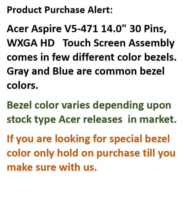 ACER ASPIRE V5-471P SERIES 14.0" LCD LED Screen Display Panel WXGA HD