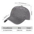 thumbnail image 3 of Unisex Washed Baseball Cap Adjustable Sun Hat With Curved Brim For Outdoor Sports And Casual Wear Translucent Reversible Cap, 3 of 3