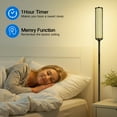 thumbnail image 3 of OUTON RGBIC Floor Lamp with Remote and App Control, Modern Lamp with 36+ Scenes, Music Sync, LED Corner Floor Lamp, Standing Lamp Tall Lamps for Living Room, Bedroom, Wire Black, 3 of 9