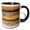 Black/White, variant on 3drose, Image of Wood Trunks of a Log Cabin Wall. Orange Color. Wood Texture, 11oz Two-tone Yellow Mug