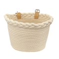 thumbnail image 1 of Cesta de bicicleta portátil, diseño liviano, construcción duradera, cesta delantera, Blanco lechoso, 1 of 9