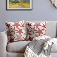 thumbnail image 3 of Orange Starfish Pillow Covers 20x20 Set of 2 Summer Ocean Beach Coastal Outdoor Decorative Throw Pillows Beachy Nautical Pillowcases Linen Cushion Case Decor for Home Sofa Couch Bed, 3 of 6