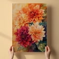 thumbnail image 3 of Dahlia Flower Canvas Wall Art 8x12 inches - Neutral Tone Dahlia Flower Watercolor Canvas Art for Cozy Bedroom Wall Decor, 3 of 5