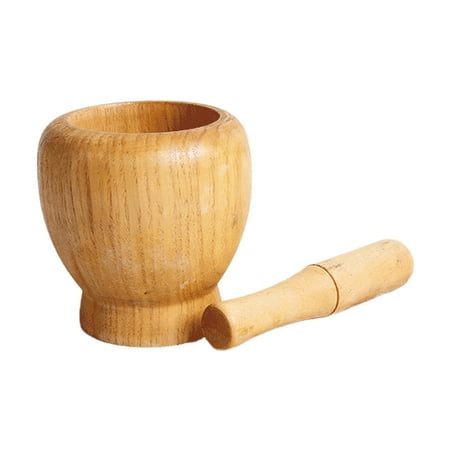 

1 Set Durable Household Garlic Pugging Pot Pedestal Bowl Mortar and Pestle Set for Home Restaurant Kitchen (9cm)