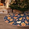 thumbnail image 5 of Rateoe Gingerbread Delights Pattern Christmas Tree Skirt with Ties, Christmas Tree Decorations, Farmhouse Christmas Decor Xmas Holiday Decorations-30", 5 of 6