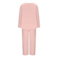 thumbnail image 4 of Lovskoo Women's Cute 2 Piece Pajamas Outfit Fuzzy Fleece Solid Color Pajama Set Soft Warm Sleepwear Loungwear C-Pink, 4 of 7