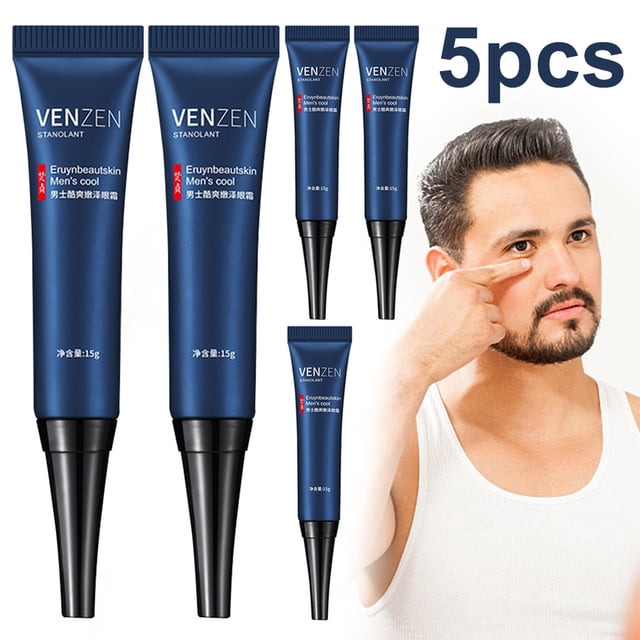 Potente Debajo Los Ojos para Hombres Revitaliza El Área 15 Ml Con Niacinamida 5 Piezas