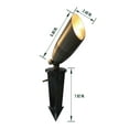 thumbnail image 6 of GKOplus UL Listed Solid Brass Landscape Spotlight, Low Voltage Outdoor Directional Uplight, with 5W MR16 LED Bulb & Large Rugged Slot Spike, 12V AC/DC Garden Patio Spot Up Light, 6 of 6