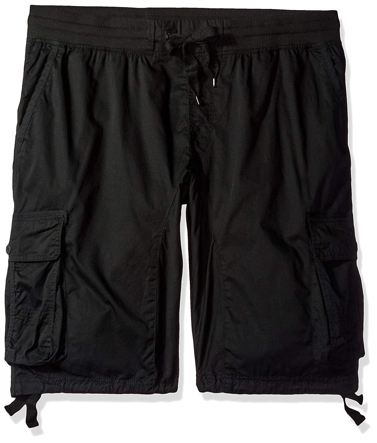 Southpole Mens Big and Tall Big & Tall Belted Cargo Shorts with Cell Phone Pocket 