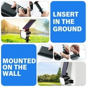 DAYBETTER Solar Lights Outdoor,800LM 6500K Solar Spotlights for Yard Garden Lawn Patio Tree,White