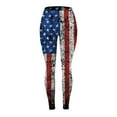 thumbnail image 4 of Pimfylm Yoga Pants for Women High Waist Stretchy Independence Day Leggings Tummy Control Casual Trendy American Flag Printed(,M), 4 of 4