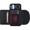 thumbnail image 5 of for iPhone 11 Case with Card Holder - Credit Card Slot,RFID Blocking,360°Rotating Ring Kickstand and Leather Flip Folio Wallet Cover for Women(Black), 5 of 17