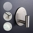 thumbnail image 2 of Ganchos adhesivos de acero inoxidable con diseño de estilo contemporáneo, fijación lisa a la pared para su baño y cocina, ganchos de instalación fáciles de instalar sin taladro para sujetar ropa,, 2 of 6