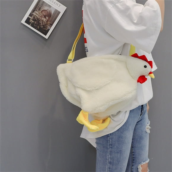 WIZUTIZ Wo Cute Chicken Style Shoulder Handbag Girl Hen Crossbody Purse Messenger Bag for Wo Wos Messenger Bags Wos Crossbody Bags Shoulder Bags Medium Solid Bags Water Resistant A