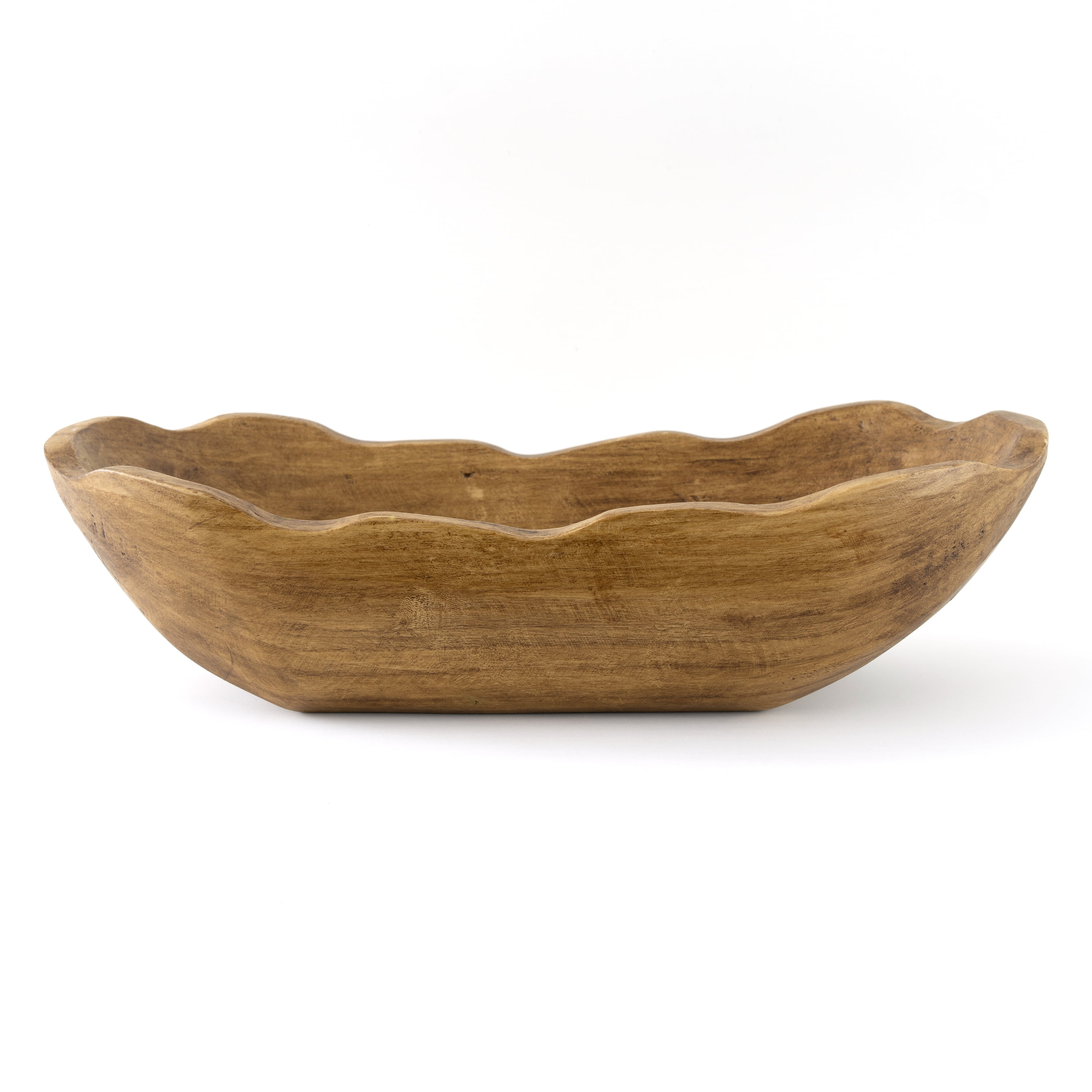 Better Homes & Gardens Decorative Dough Bowl, Carved Wood, Mid-Tone Brown, Indoor