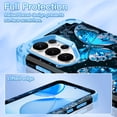 thumbnail image 4 of CASEFIV for Samsung Galaxy S26 Ultra Case,Glow in The Dark,Shockproof Protection Hard PC Soft Flexible TPU Bumper Drop Protective Protective Phone Cover Case for Galaxy S26 Ultra,Blue Butterfly, 4 of 7