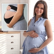 Vocoste Pregnancy Belly Band Breathable Belly Support Brace Pregnancy Support Belt for Abdomen Black Large 1 Set