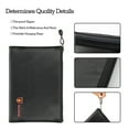 thumbnail image 4 of Document Bag Wallet Briefcase Fire-Resistant Fire Zipper A4 Portable for Home Office Use Passport Money Certificates Laptop (13.5 x 9.8in), 4 of 5