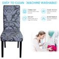 thumbnail image 4 of Dining Chair Cover Set of 6 Stretchy Dining Chair Slipcovers Removable Washable Chair Protector Covers for Dining Room Home Wedding Banquet Party Hotel (Printed 02), 4 of 8