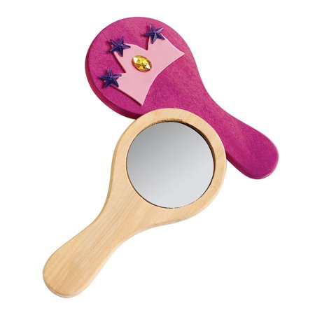 UPC: 0191487016308 | Colorations Wooden Hand Mirrors – Set of 12