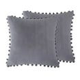 2PCS King Size Bean Bag Chair Velvet Throw Pillow Covers 18"X18" With