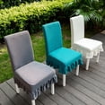 thumbnail image 6 of GalaGarb Universal Elastic Chair Cover with Decorative Pleated Skirt, Ecological Dye Stain Resistant Dining Chair Protective Cover 1/2/4/27 Pieces Optional, 6 of 7